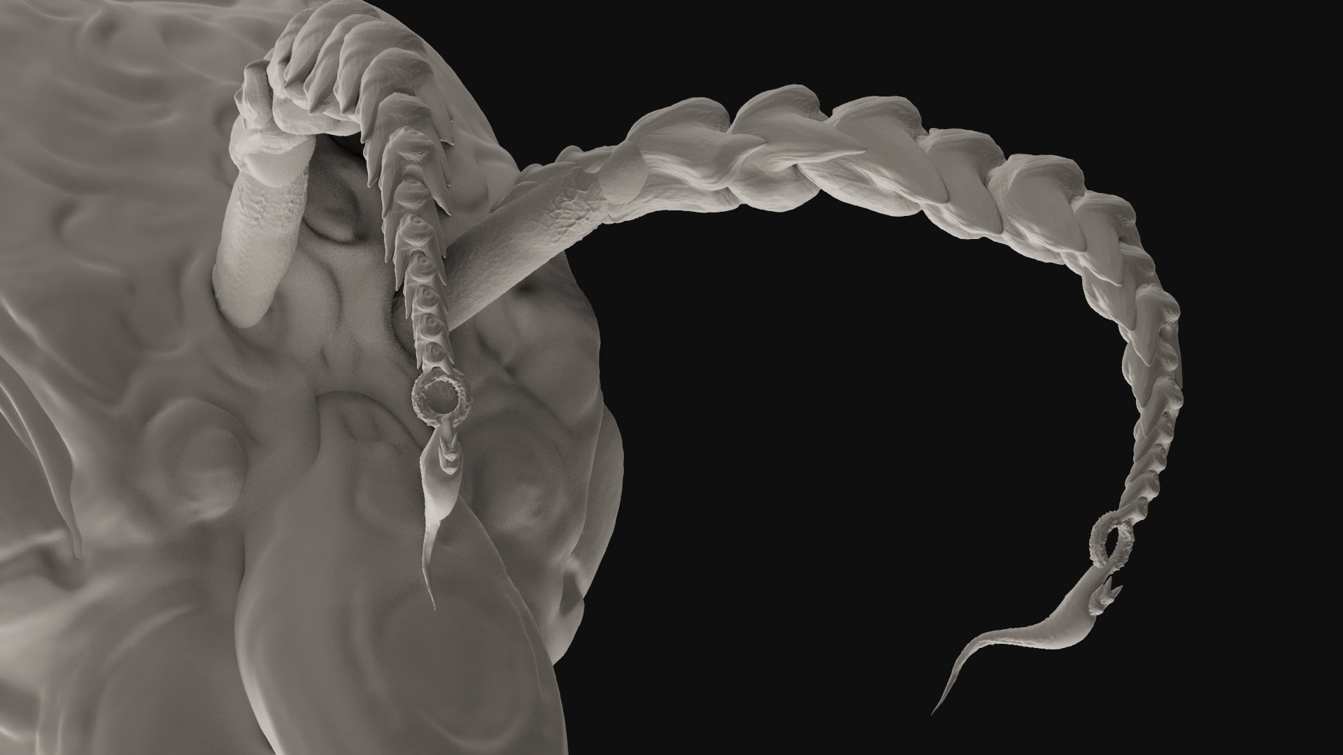 Ajna, Creature sculpt · Insect · Clay render — image 3 of 5