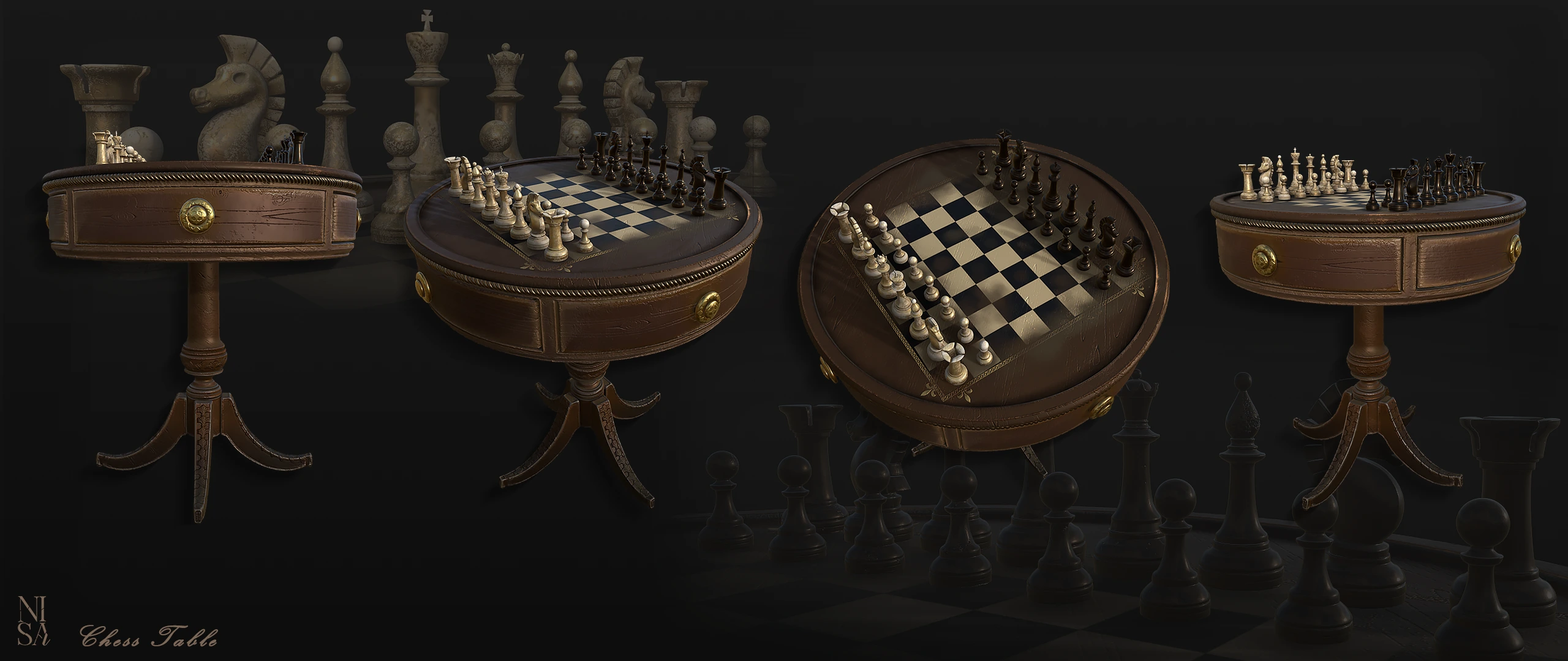 Chess Table, Prop set · Chess · Furniture — image 2 of 3