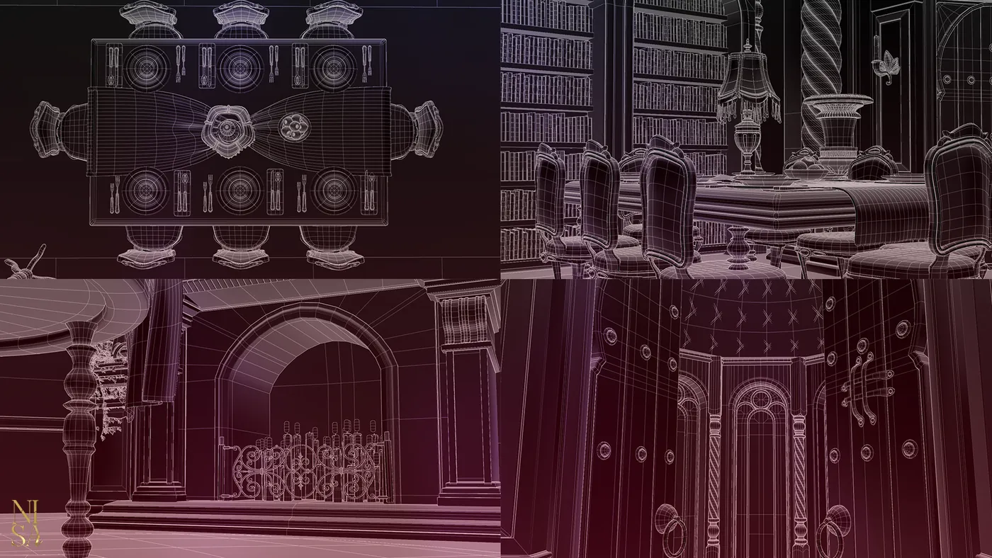 Vampire Hall, 3D · Environment · Gothic interior — image 4 of 6