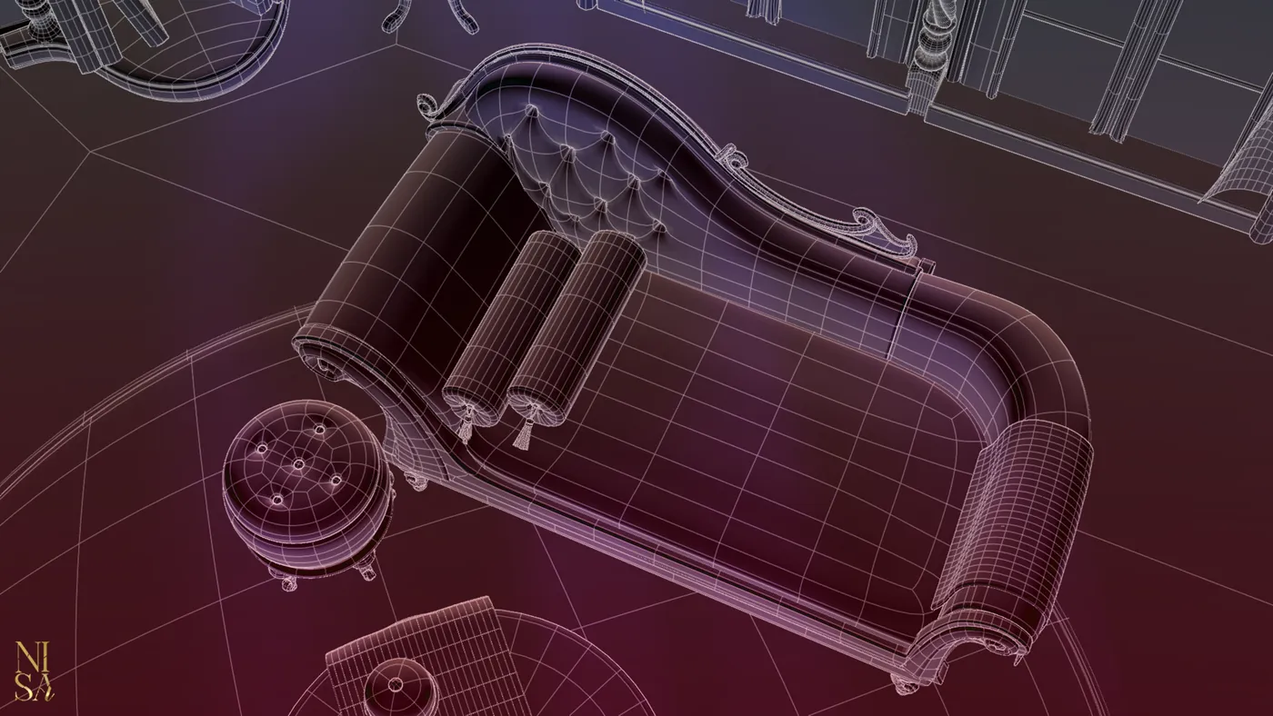 Vampire Hall, 3D · Environment · Gothic interior — image 5 of 6