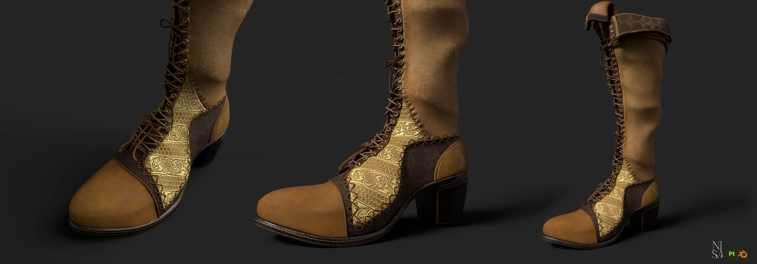 Witch Boots, Character prop · Footwear · Sculpt to texture — image 3 of 5