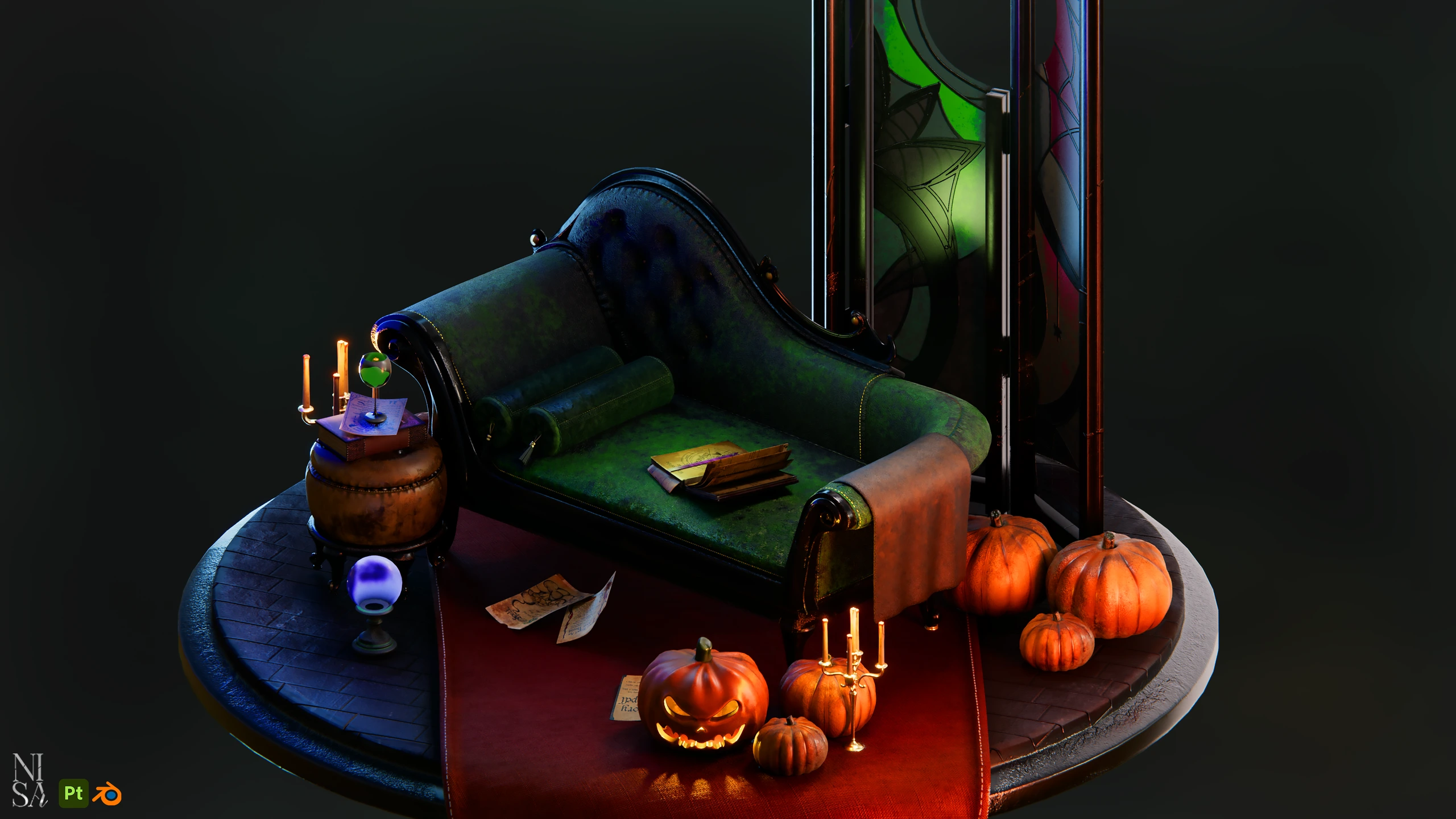 Witch Parlour Scene, Environment scene · Gothic · Lighting — image 2 of 5
