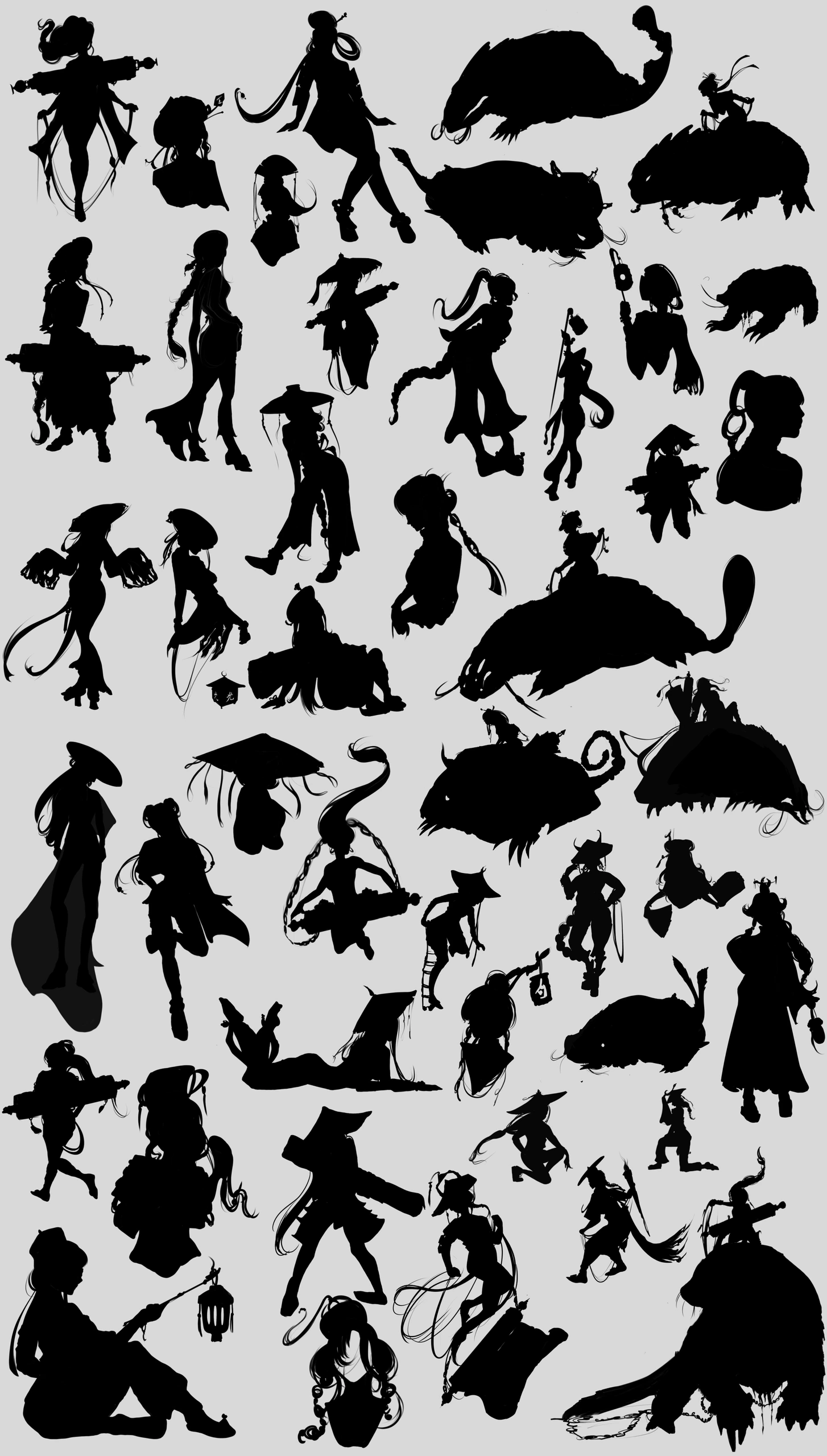 Xin, Character concept · Silhouette study · 3D sculpt — image 12 of 12
