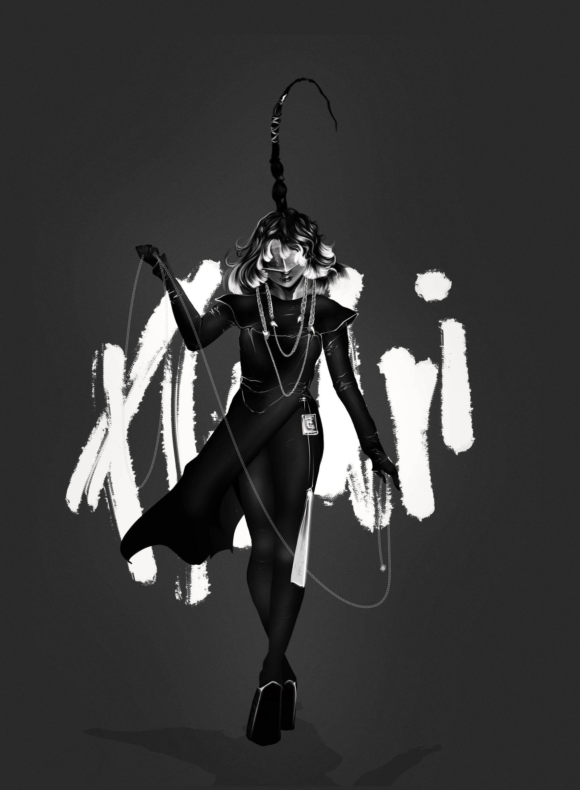 Xin, Character concept · Silhouette study · 3D sculpt — image 3 of 12