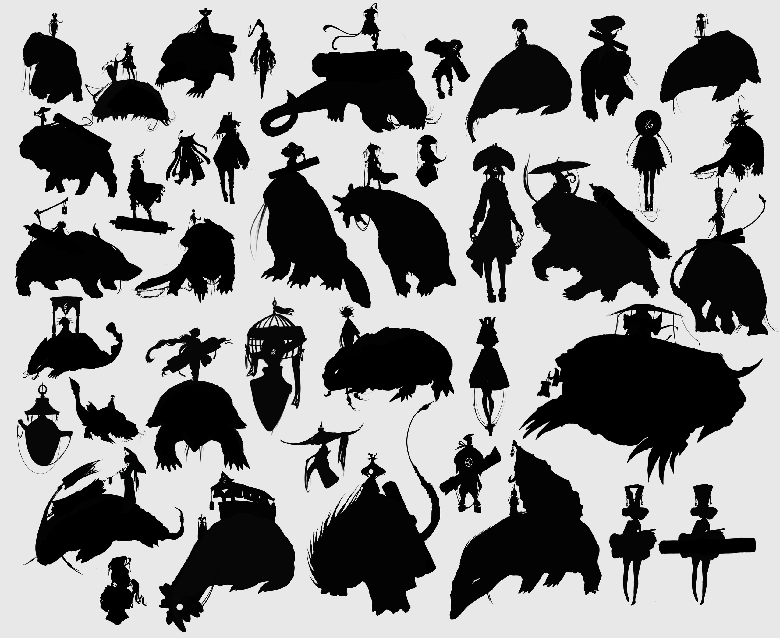 Xin, Character concept · Silhouette study · 3D sculpt — image 10 of 12