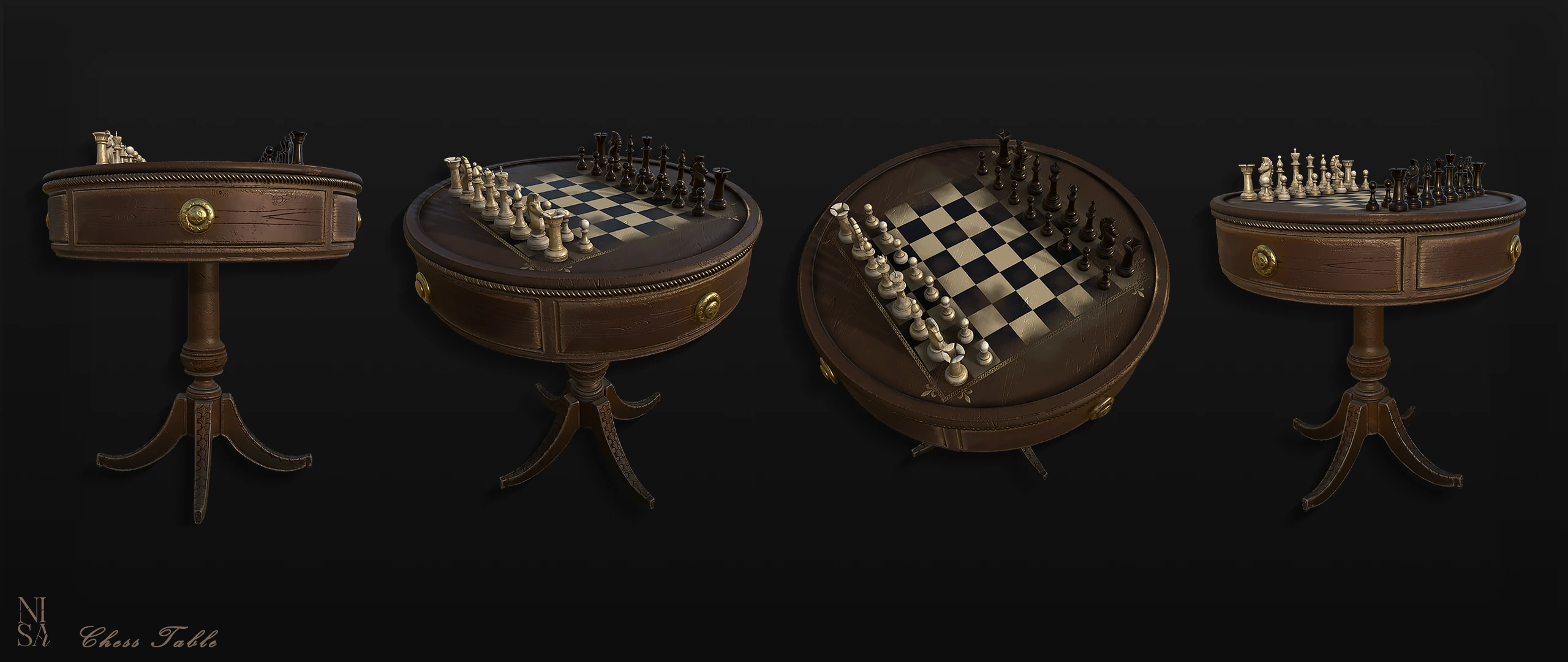 Chess Table — Prop set · Chess · Furniture