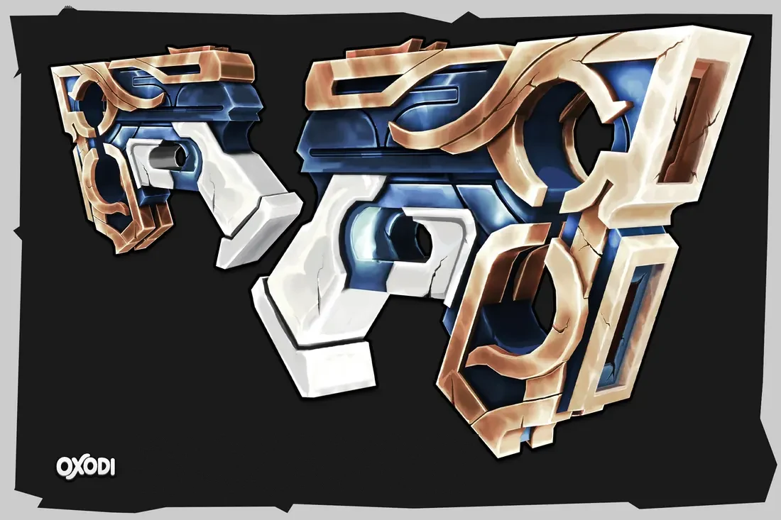 Stylized Gun — 3D · Weapon prop · Fan art