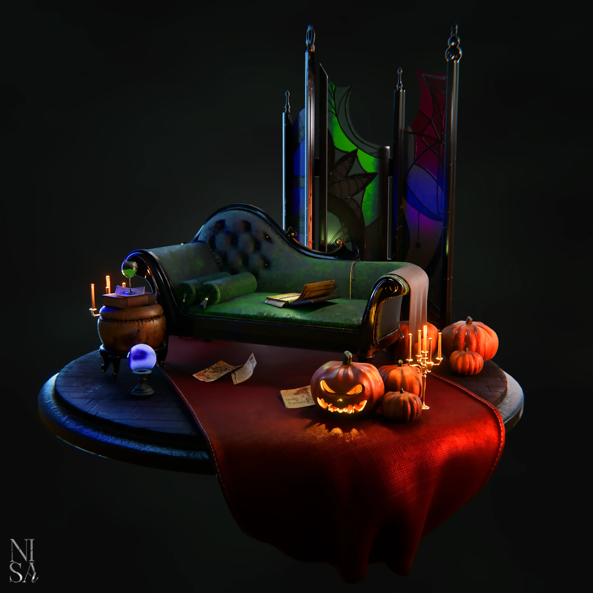 Witch Parlour Scene — Environment scene · Gothic · Lighting